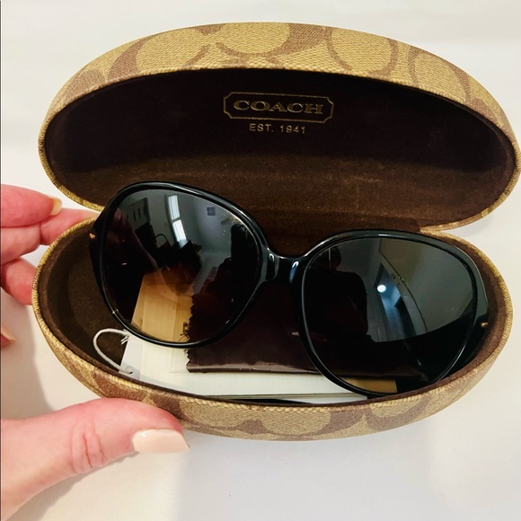 COACH SUNGLASSES BAILEY 8118 500113 60MM TORTOISE FRAME BROWN GRADIENT LENSES - Picture 4 of 7